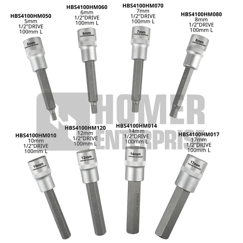 HEX BIT SOCKET SET HBS4100HM-8PC